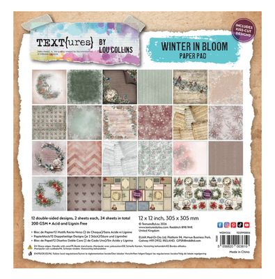 Text{ures} By Lou Collins - Winter In Bloom 12x12 Paper Pad