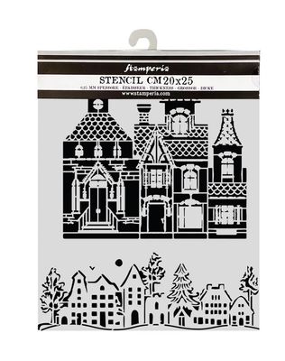 Stamperia - Christmas House Stencil 20cmx25cm