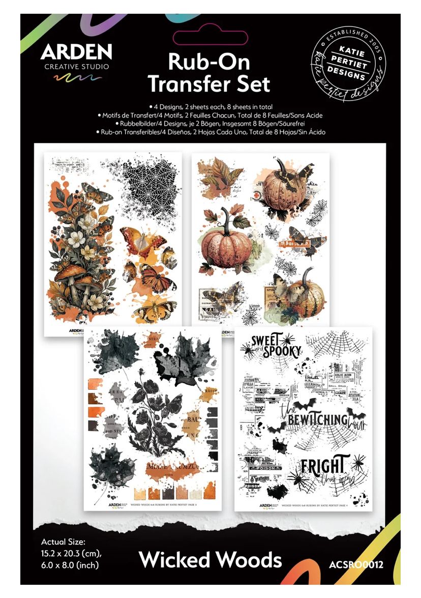Arden Creative Studio - Wicked Woods 6x8 Rub On Transfers Set