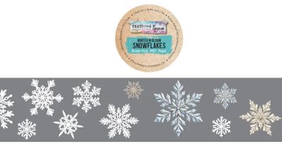 Text{ures} By Lou Collins - Winter In Bloom Snowflake Kiss Cut Tape
