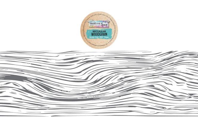 Text{ures} By Lou Collins - Winter In Bloom Woodgrain Kiss Cut Tape