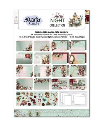 3Quarter Designs - Silent Night 6x4 Card Pack