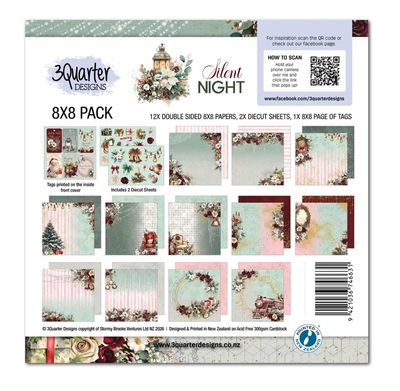 3Quarter Designs - Silent Night 8x8 Paper Pack &amp; Diecuts Set
