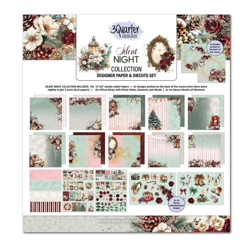 3Quarter Designs - Silent Night 12x12 Designer Paper &amp; Diecuts Set