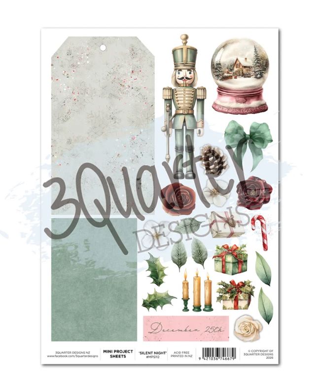 3Quarter Designs - Silent Night Mini Project Sheet