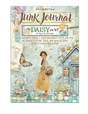Stamperia -  Daisy Art Junk Journal Backgrounds, Cutouts &amp; Stickers