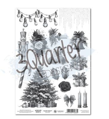 3Quarter Designs - Silent Night A4 Acetate Single Sheet