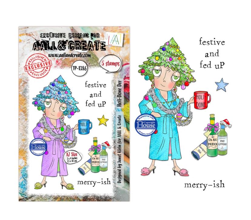 AALL&amp;CREATE - A7 Stamp Set, Holi-Done Dee