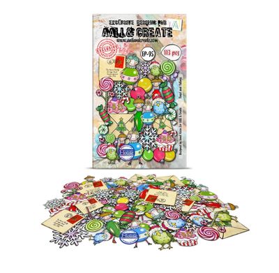AALL&amp;CREATE - A6 Ephemera Die Cuts, Tinsel And Tidings