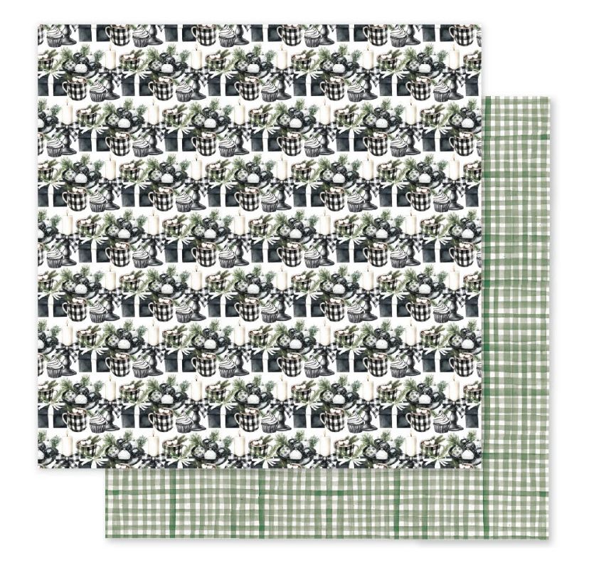 Paper Rose - 12x12 Single Sheet  Mistletoe Market Basic B