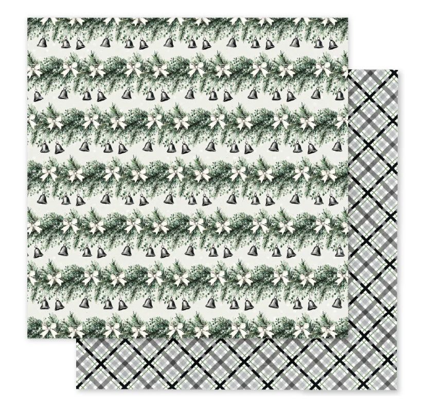 Paper Rose - 12x12 Single Sheet  Mistletoe Market Basic F