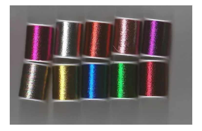 Embroidery Thread - 10 Spools, Metallic