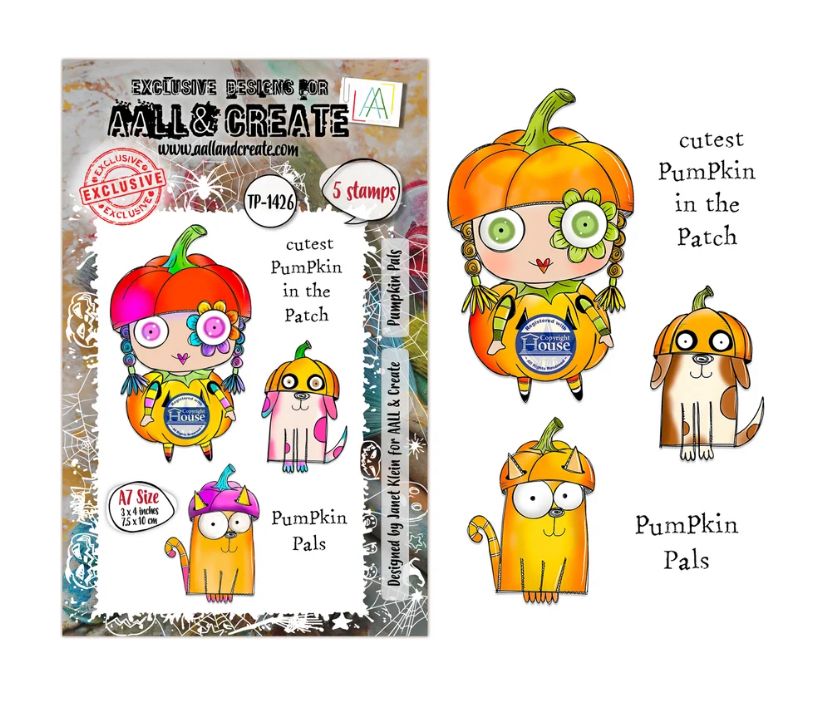 AALL&amp;CREATE - Pumpkin Pals A7 Stamp Set