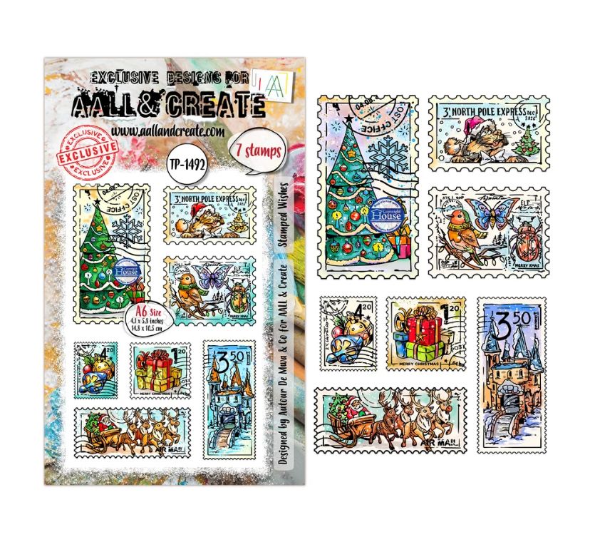 AALL&amp;CREATE - Stamped Wishes A6 Stamp Set