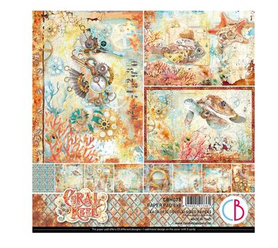 Ciao Bella - Coral Reef 8x8 Paper Pad 12 Sheets