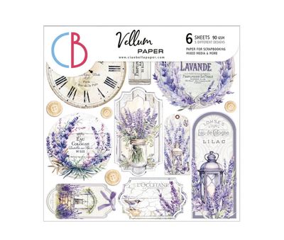 Ciao Bella - Morning In Provence Vellum 6x6 Fussy Cut 6 Sheets