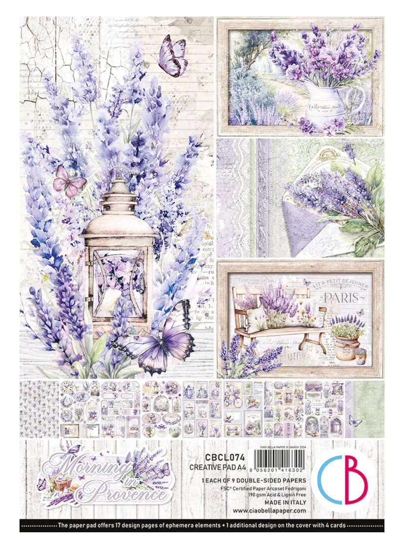 Ciao Bella - Morning In Provence A4 Creative Pad 9 Sheets