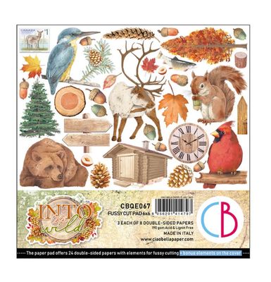 Ciao Bella - Into The Wild 6x6 Fussy Cut Pad 24 Sheets
