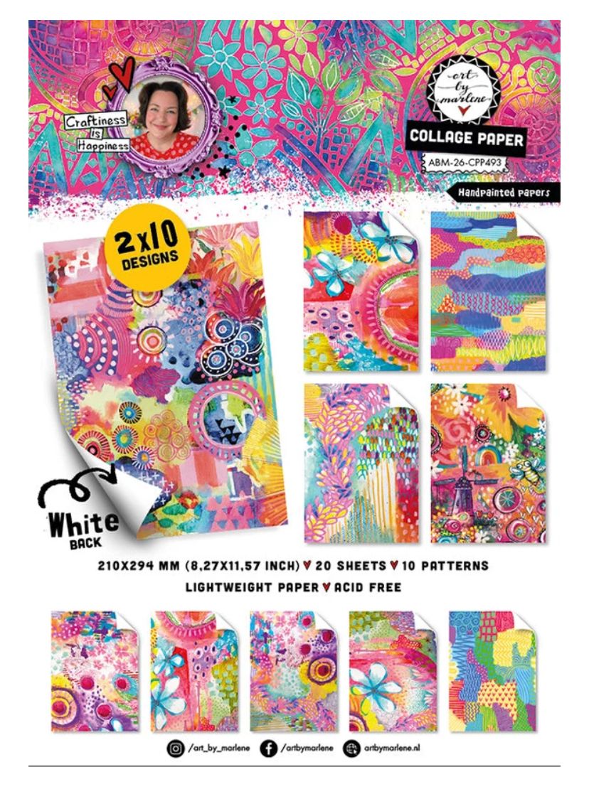 ABM - Handpainted  Papers Pad 20 Sheets