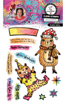 ABM - A Bear Party Clear Stamp 12pcs