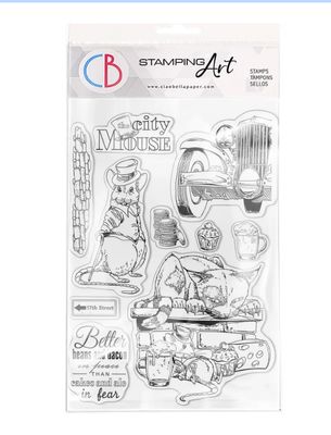Ciao Bella - The City Mouse 6x8 Clear Stamp Set