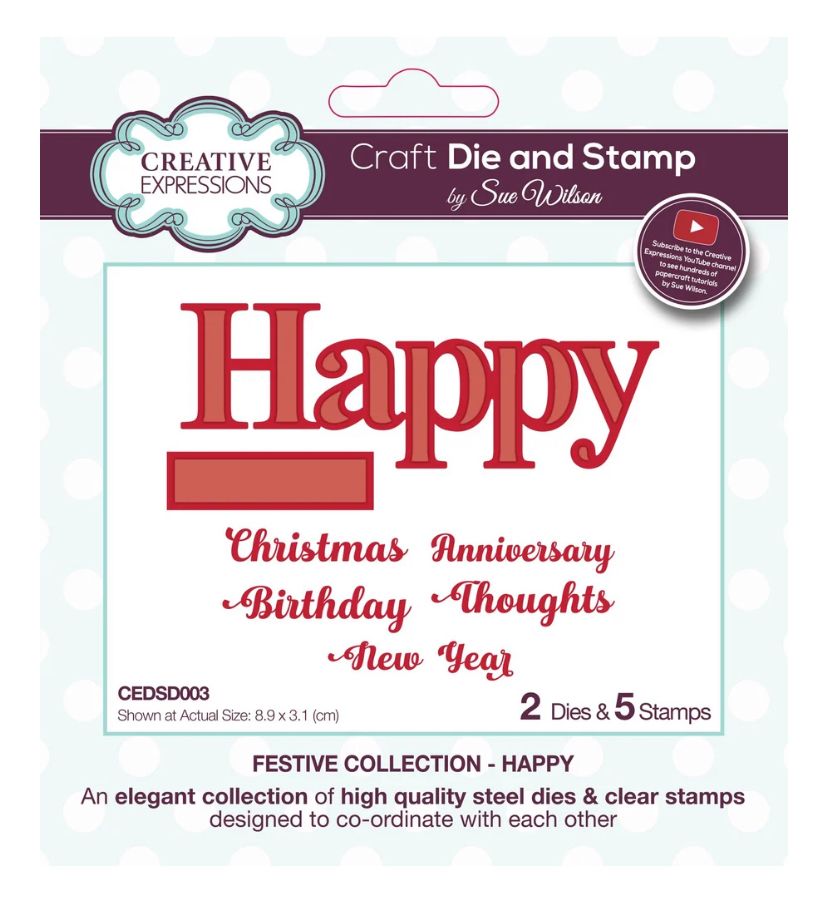 Sue Wilson - Festive Happy Cutting Dies