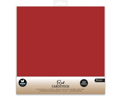 SL - 12x12 Christmas Red Cardstock 10 Sheets