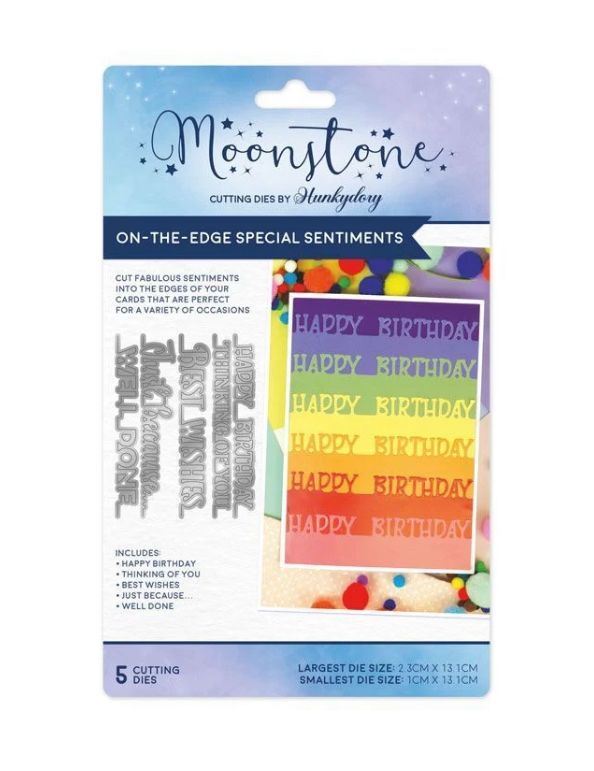 Hunkydory Moonstone - On The Edge Special Sentiment Cutting Dies