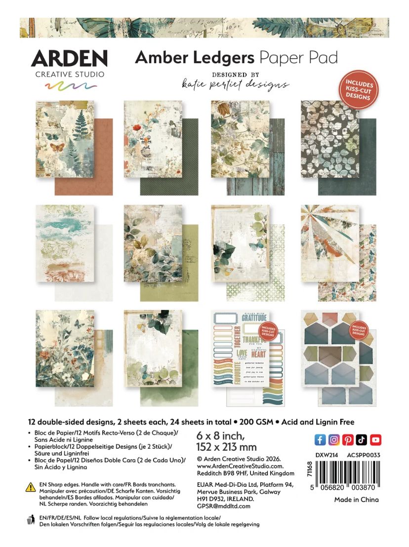 Arden Creative Studio - Amber Ledgers 6x8 Paper Pad