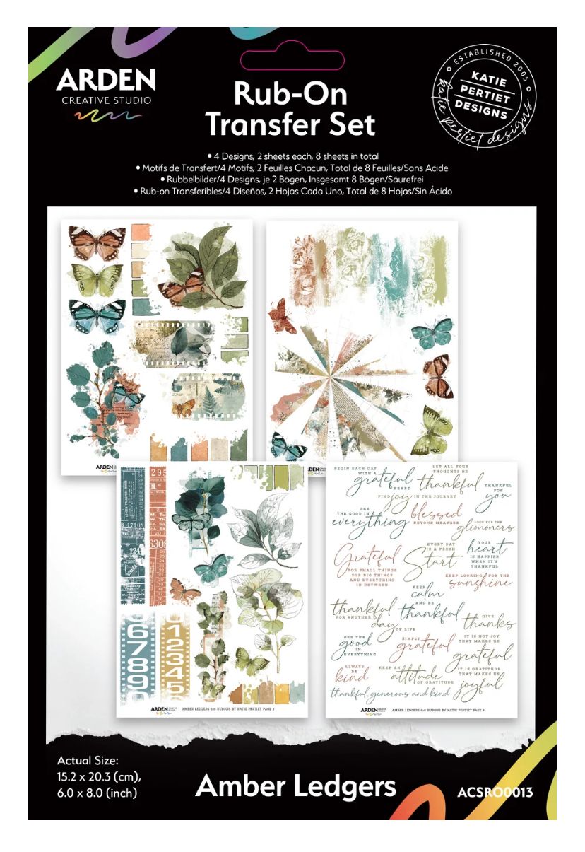 Arden Creative Studio - Amber Ledgers 6x8 Rub On Transfers