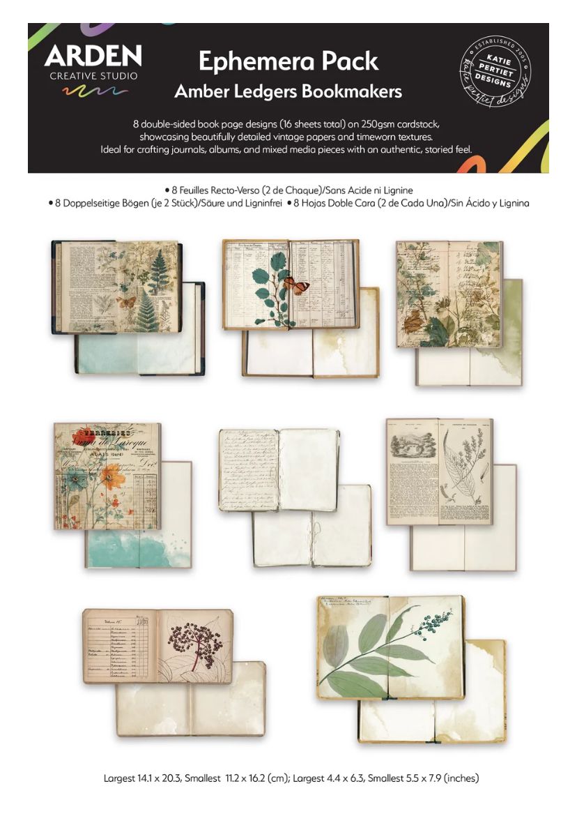 Arden Creative Studio - Amber Ledgers Bookmakers Ephemera Pack