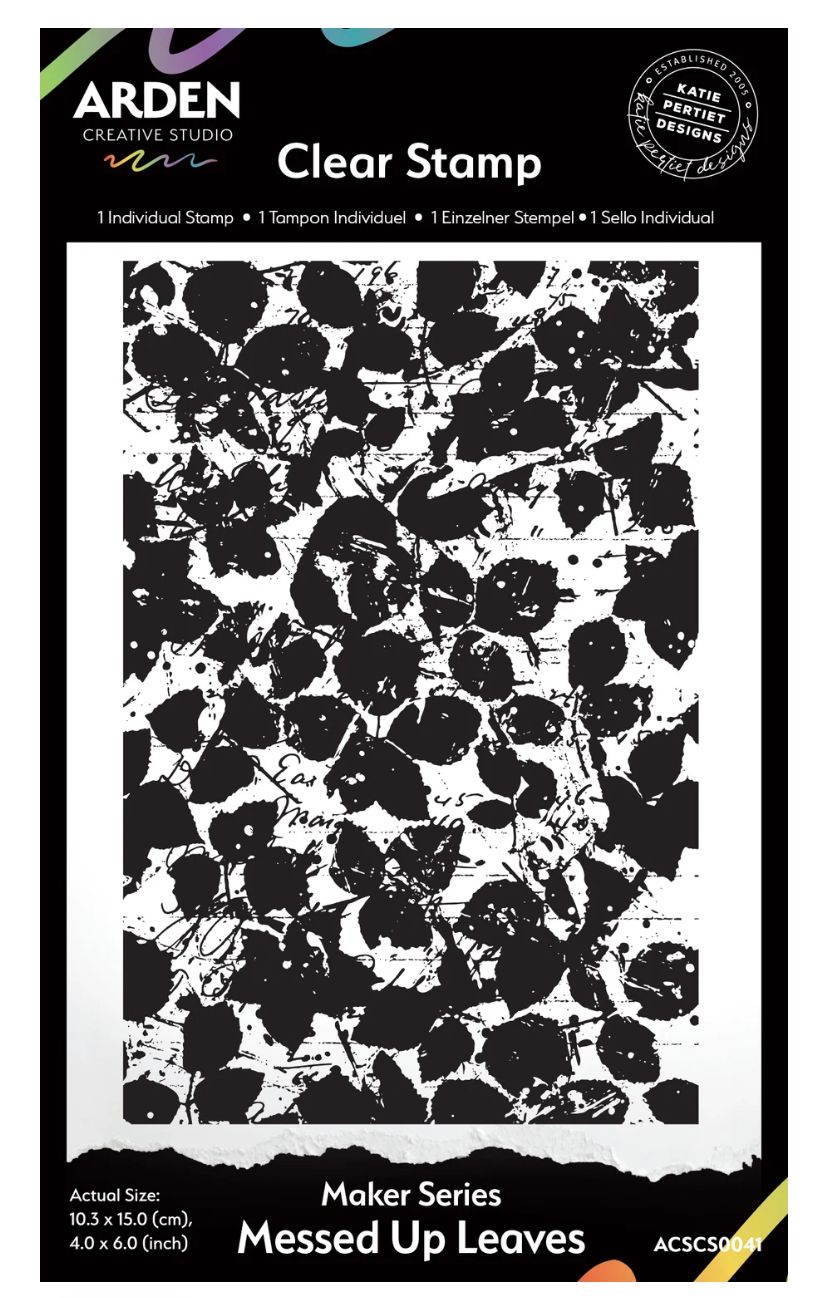 Arden Creative Studio - Maker Series Messed Up Leaves 4x6 Background Stamp