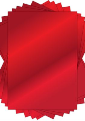 Craft Consortium - A4 Essential Mirror Cardstock - Red