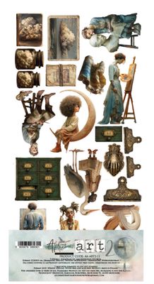 Alchemy Of Art - Art 2 6x12 Extra Paper Set Junk Journal Sheets