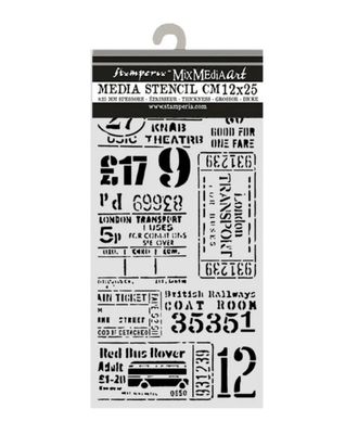 Stamperia - Our Way Tickets 12cmx25cm Stencil