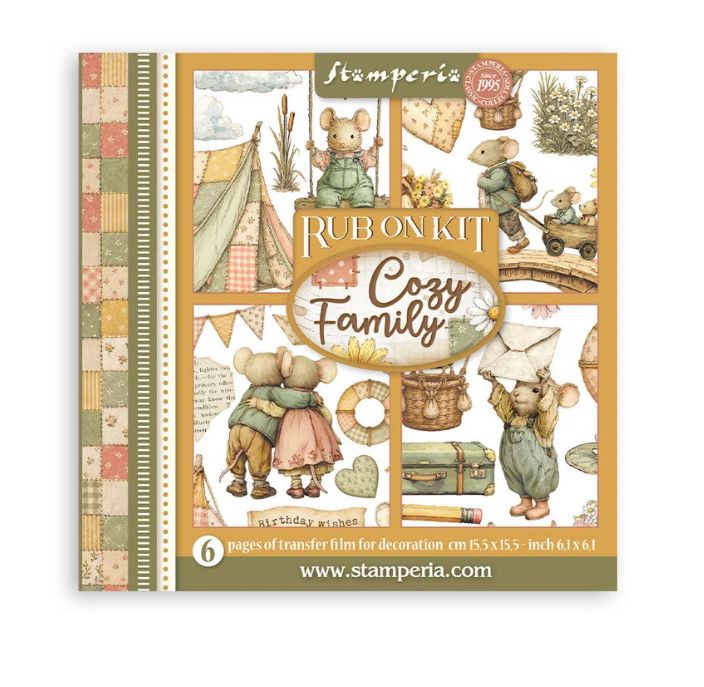 Stamperia - Cozy Family Decorative Rub On Kit
