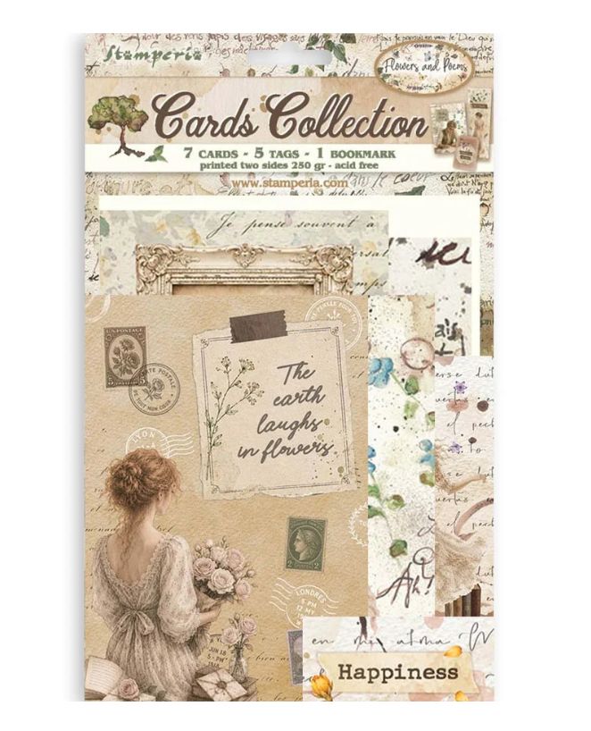 Stamperia - Flowers And Poems Card Collection