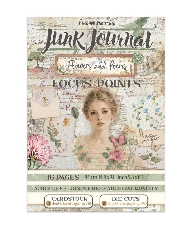 Stamperia - Flowers And Poems Focus Points Junk Journal A5