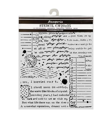 Stamperia - Cozy Family Cozy Family Letters Laser Cut Stencil 20cmx25cm