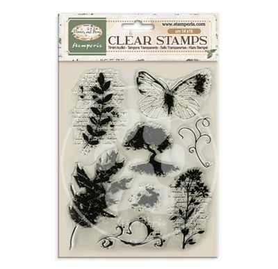 Stamperia - Flowers And Poems Decorative Acrylic Stamp 14cmx18cm