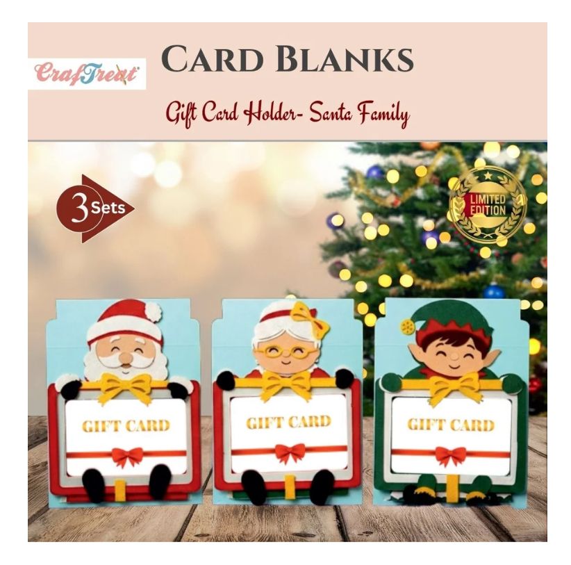 Craftreat - Santa Family Gift Card Holders