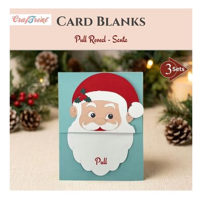 Craftreat -  Pull Reveal Santa Cards Blanks 3pcs