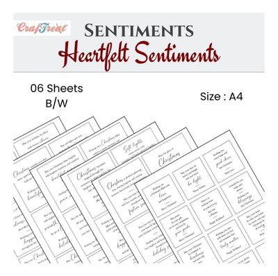 Craftreat - Heartfelt Christmas Sentiment Sheets 6 Designs