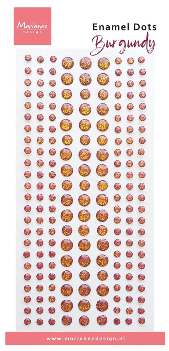 Marianne Designs - Enamel Dots Burgundy