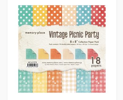 Memory Place - Vintage Picnic Party 8x8 Collection Paper Pack