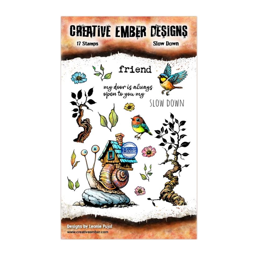 AALL&amp;CREATE - Slow Down Creative Embers Designs A6 Stamp Set