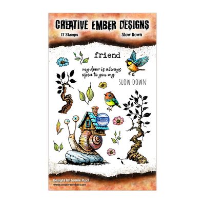 AALL&amp;CREATE - Slow Down Creative Embers Designs A6 Stamp Set