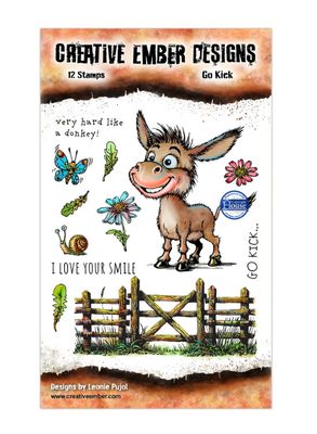AALL&amp;CREATE - Go Kick Creative Embers Designs A6 Stamp Set