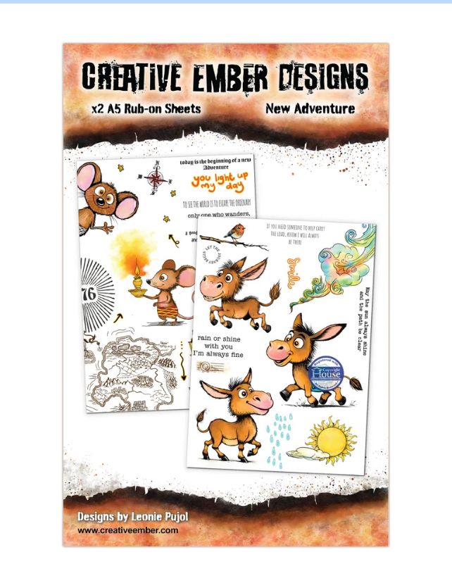 AALL&amp;CREATE - New Adventure Creative Embers Designs A5 Rub Ons
