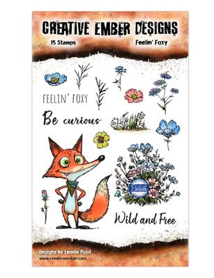 AALL&amp;CREATE - Feelin' Foxy Creative Embers Designs A6 Stamp Set